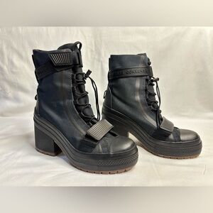 Converse Black High-Top Boots with Strap